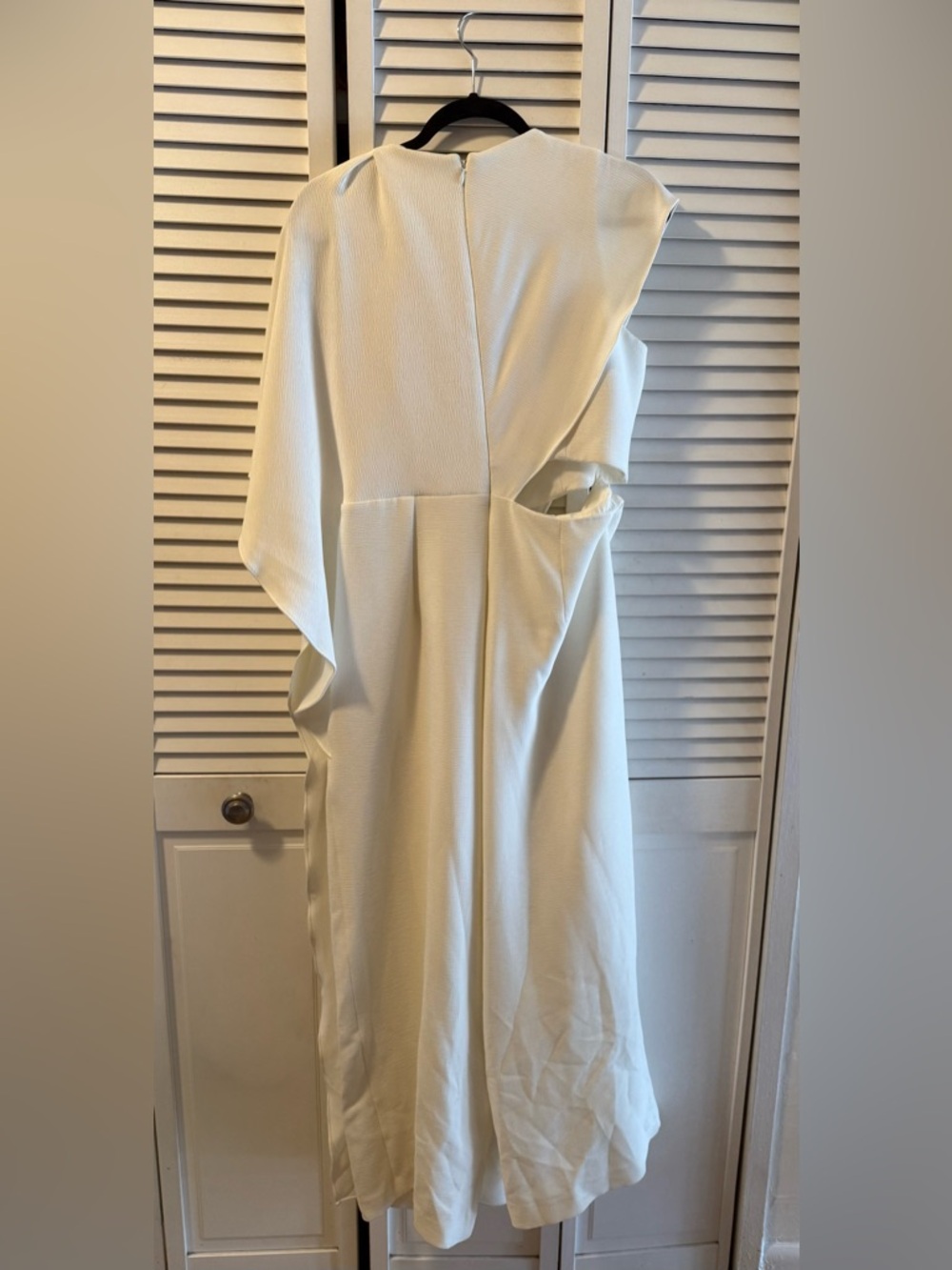 ASOS WHITE Drape Side Cutout Jumpsuit - White / US 10 UK 14 $150 (5726804) - Picture 2 of 5